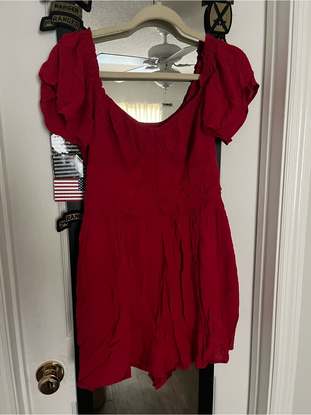 Hollister red romper